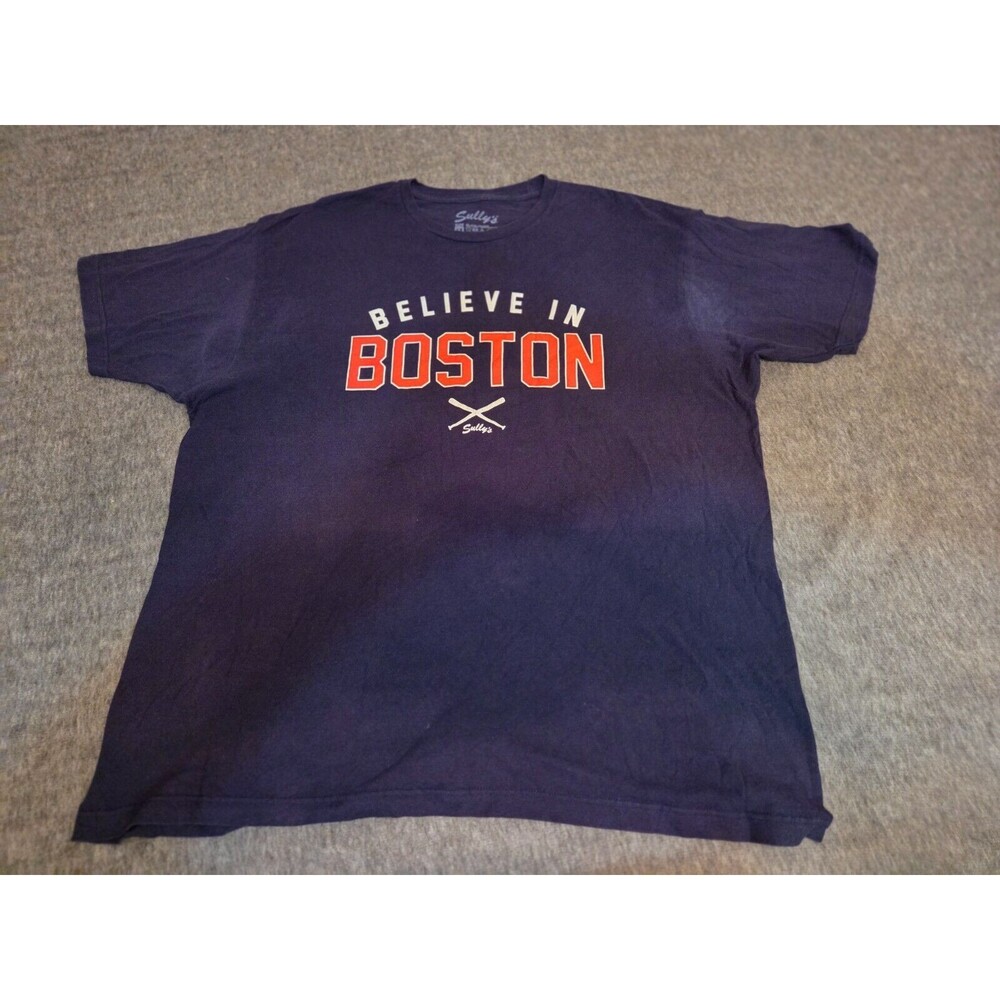 Sully's Boston Red Sox Blue "BELIEVE IN BOSTON" Mens Graphic T-Shirt Sz 2XL